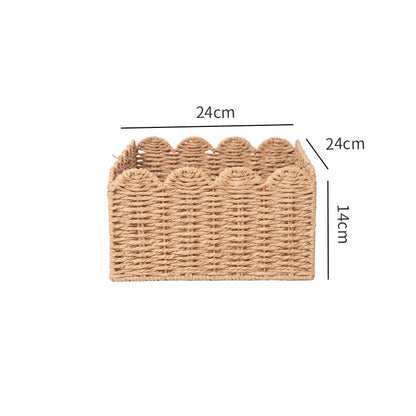 Kitbabad Rattan-Style Paper Rope Desktop Storage Basket – product image 2